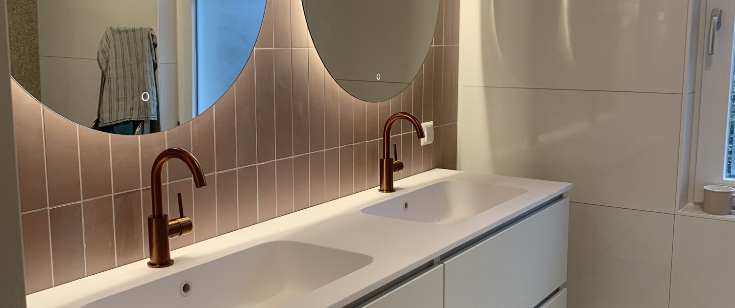 Badkamer modern brons